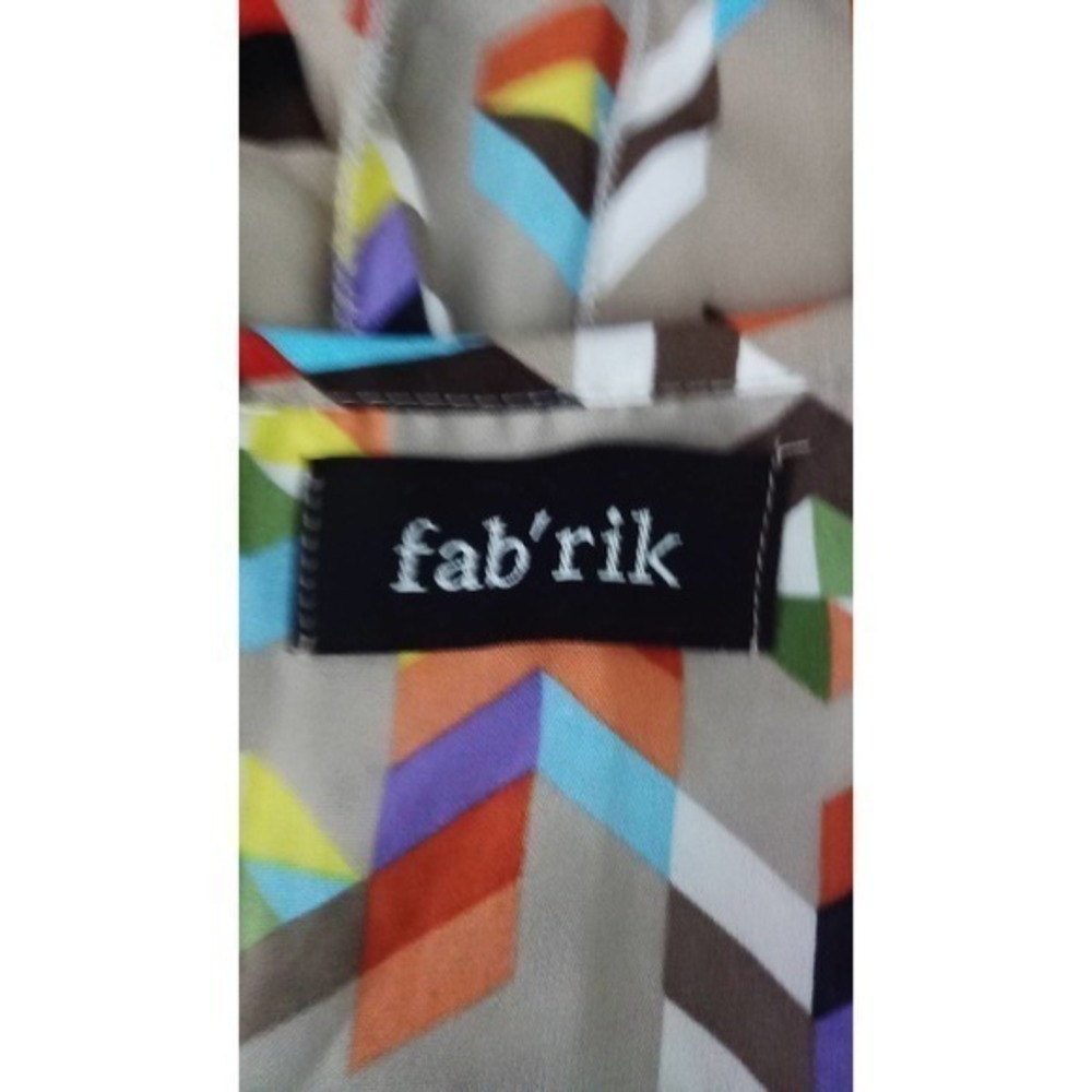 Fab'rik‎ Tank Top Geometric Pattern Split Back - Picture 4 of 4